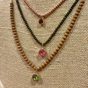 Elegant Multi-Color Beaded Necklace Set